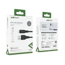 Acefast C3-02 MFI USB - Lightning kábel 1,2 m 2,4 A fekete