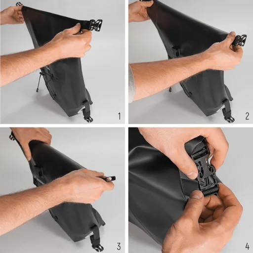 Wozinsky 2 az 1-ben vízálló kerékpártáska csomagtartóra rögzíthető 25l fekete (WBB24BK) - 15