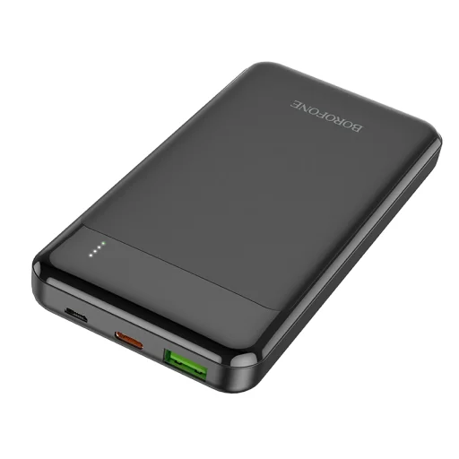 Borofone Incredible BJ19 Powerbank 10000 mAh USB 3.0 + TYPE C PD 20W QC 3.0 18W fekete - 3