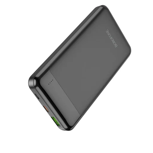 Borofone Incredible BJ19 Powerbank 10000 mAh USB 3.0 + TYPE C PD 20W QC 3.0 18W fekete - 2