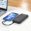 Borofone Mobile BJ20 Powerbank 10000mAh 2XUSB + 3 az 1-ben kábel microUSB, Type C, Lightning fekete thumbnail