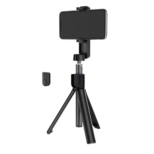 Borofone Leo BY5 Selfie bot és tripod bluetooth távirányítóval fekete - 1