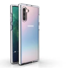 SMD Samsung Galaxy Note 10 Hybrid N10-007 áttetsző tok fehér kerettel