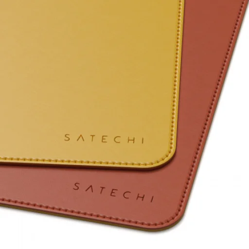 Satechi Eco Leather DeskMate bőr egérpad, sárga - narancs (ST-LDMYO) - 3
