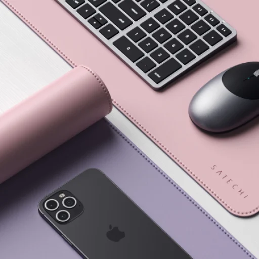 Satechi Eco Leather DeskMate bőr egérpad, rózsaszín - lila (ST-LDMPV) - 6