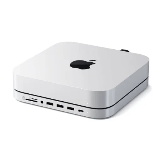 Satechi alumínium USB Type-C állvány és HUB Mac Minihez, ezüst SSD foglalattal (ST-MMSHS) - 5