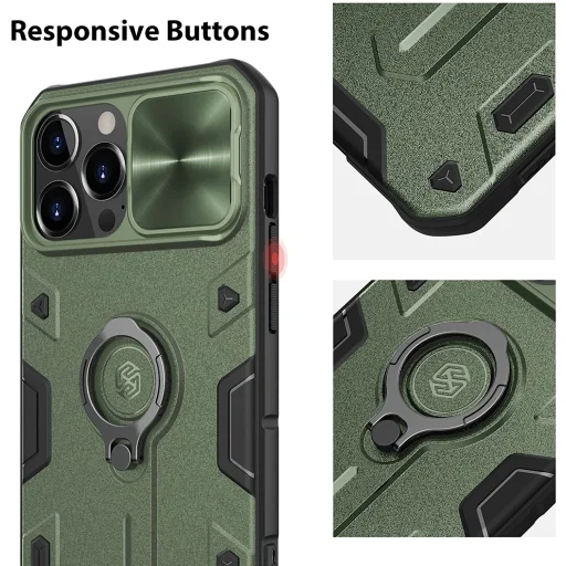 iPhone 13 Pro Max Nillkin CamShield Armor tok zöld - 2