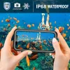 iPhone 13 Pro Max 360 fokos védelmet biztosító IP68 vízálló tok kijelzővédővel, átlátszó, fekete-szürke kerettel thumbnail