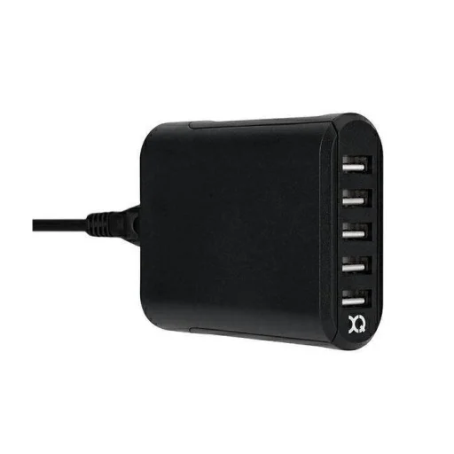 Xqisit Hálózati töltő adapter 5x USB 8A fekete - 1