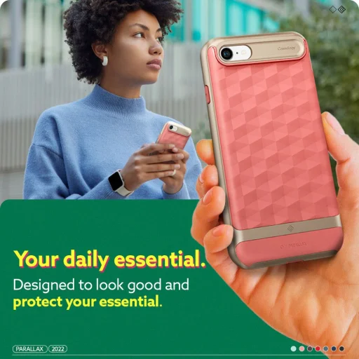 iPhone 7/8/SE 2020/SE 2022 Caseology Parallax tok Coral Pink - 11