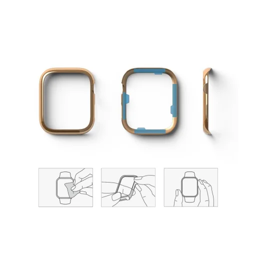 Apple Watch 7 (41 mm) Ringke Bezel Styling káva dísz rose gold - 3
