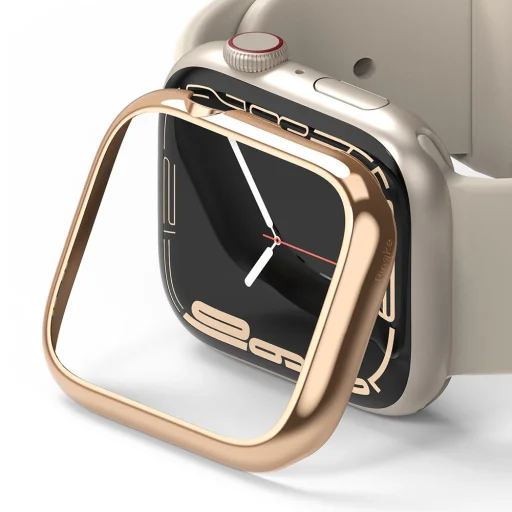 Apple Watch 7 (41 mm) Ringke Bezel Styling káva dísz rose gold - 1