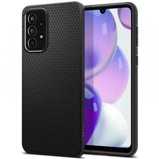 Samsung Galaxy A33 5G Spigen Liquid Air flexibilis TPU gél tok matt fekete - 1