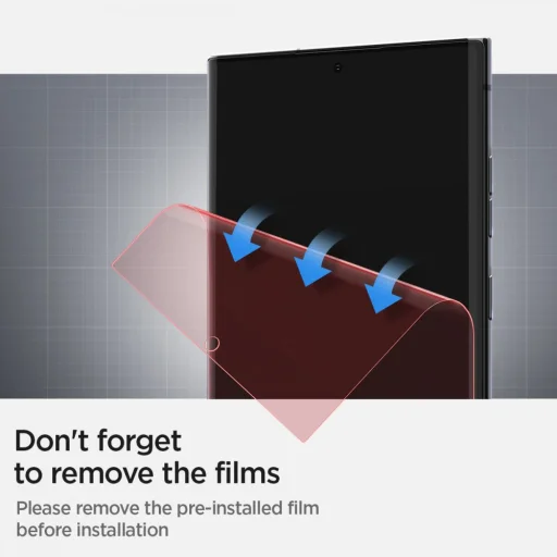 Samsung Galaxy S22 Ultra Spigen Glas.TR Platinum kijelzővédő üvegfólia + felhelyezőkeret + UV lámpa - 3