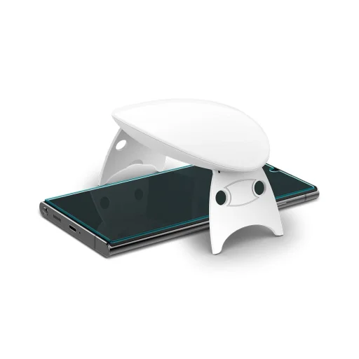 Samsung Galaxy S22 Ultra Spigen Glas.TR Platinum kijelzővédő üvegfólia + felhelyezőkeret + UV lámpa - 5