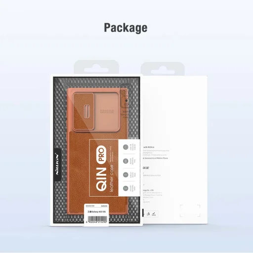 Samsung Galaxy A53 5G Nillkin Qin Pro bőr fliptok barna - 5