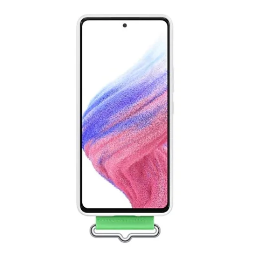 Samsung Galaxy A53 5G Samsung szilikon gyári tok pánttal fehér - 2