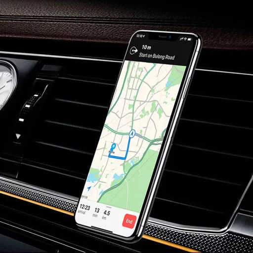 Mágneses autós telefontartó szellőzőrácsra helyezhető - 3