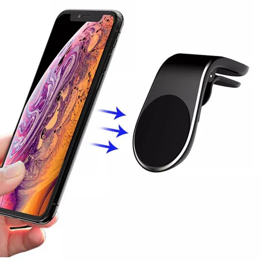 Mágneses autós telefontartó szellőzőrácsra helyezhető - 5