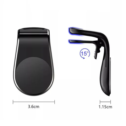 Mágneses autós telefontartó szellőzőrácsra helyezhető - 6