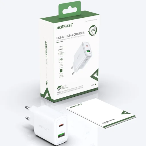 Acefast hálózati töltő adapter USB Type-C / USB 20W PPS PD QC3.0 AFC FCP fehér - 11