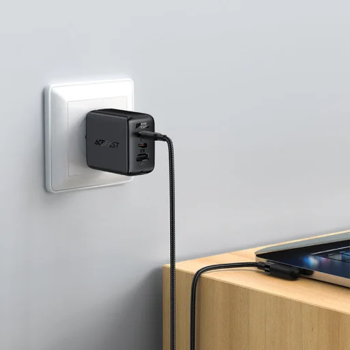 Acefast USB Type-C - USB Type-C kábel döntött fejjel 100W (20V / 5A) 2m fekete - 2