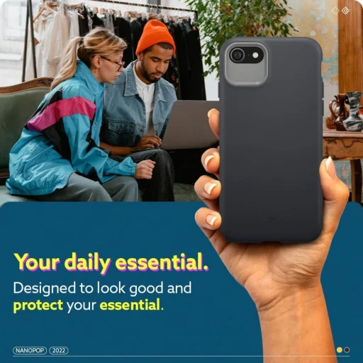 iPhone 7/8/SE 2020/SE 2022 Caseology Nano Pop tok Sesame fekete (ACS04346) - 4