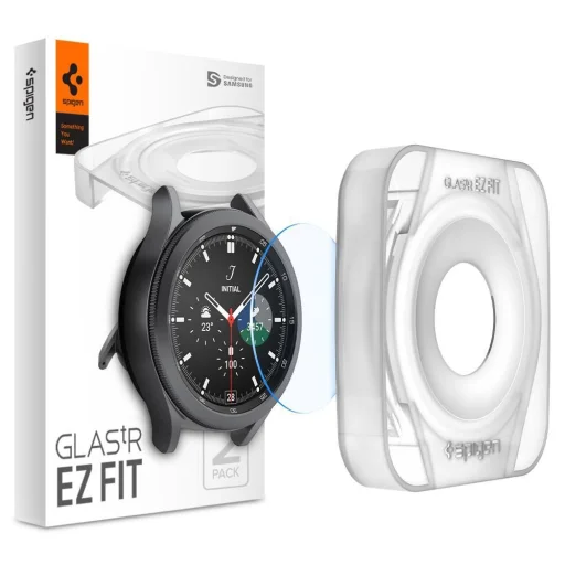 Samsung Galaxy Watch 4 Classic 46mm Spigen Glas.TR EZ FIT 2x üvegfólia - 1
