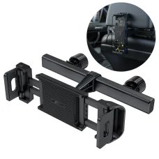 Acefast Fejtámlára rögzíthető autós telefon és tablet tartó 135-230mm szélességig fekete