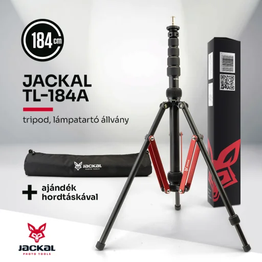 Jackal TL-184A lámpatartó állvány, tripod (Spigot, 1/4'', 3/8'') - 8
