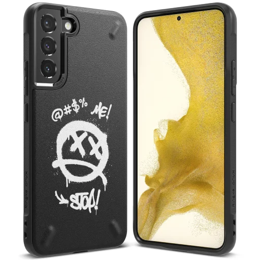 Samsung S22+ Plus Ringke Onyx Design tok fekete Graffiti - 1