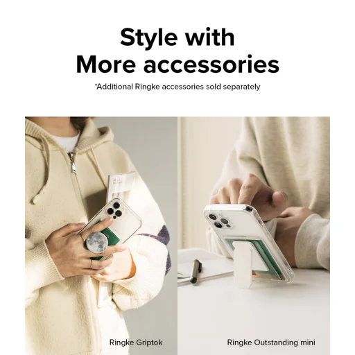 iPhone 12/ 12 Pro Ringke Fusion Card tok kártyatartóval átlátszó - 13