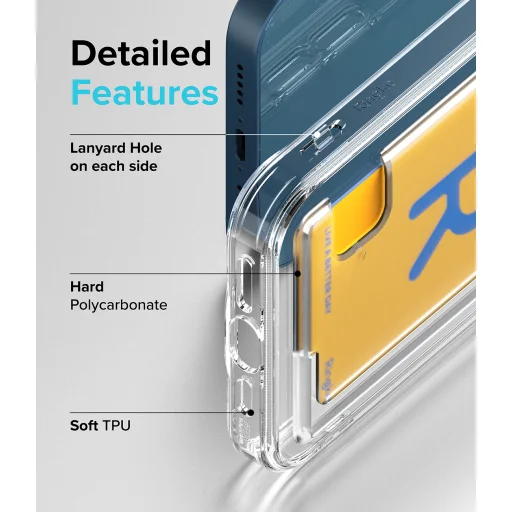 iPhone 13 Ringke Fusion Card tok kártyatartóval átlátszó - 7