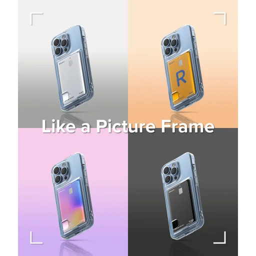 iPhone 13 Pro Ringke Fusion Card tok kártyatartóval átlátszó - 14