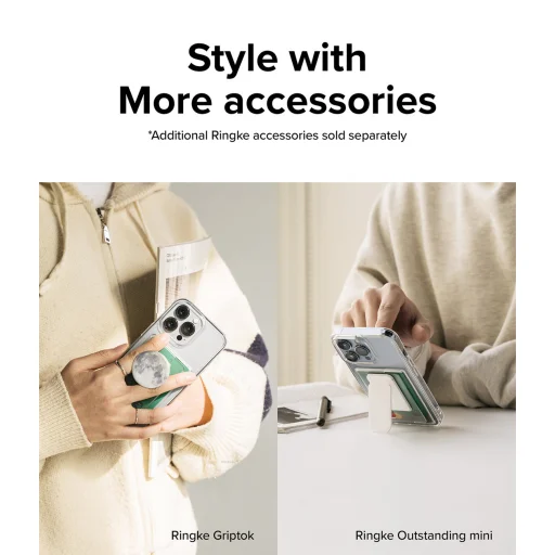 iPhone 13 Pro Ringke Fusion Card tok kártyatartóval átlátszó - 5