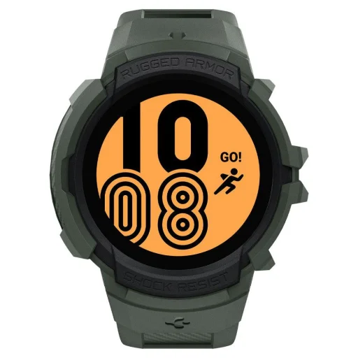 Samsung Galaxy Watch 4 44mm Spigen Rugged Armor Pro szíj és tok Military Green - 5