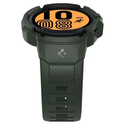 Samsung Galaxy Watch 4 44mm Spigen Rugged Armor Pro szíj és tok Military Green - 8