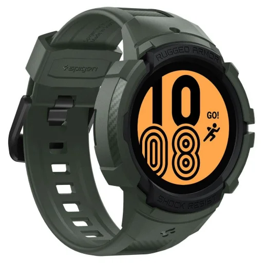 Samsung Galaxy Watch 4 44mm Spigen Rugged Armor Pro szíj és tok Military Green - 4