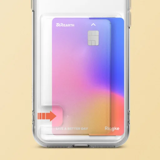 iPhone SE 2022 / SE 2020 / iPhone 8 / iPhone 7 Ringke Fusion Card tok kártyatartóval átlátszó - 8