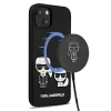 iPhone 13 Karl Lagerfeld KLHMP13MSSKCK Karl Choupette MagSafe hardcase tok fekete thumbnail
