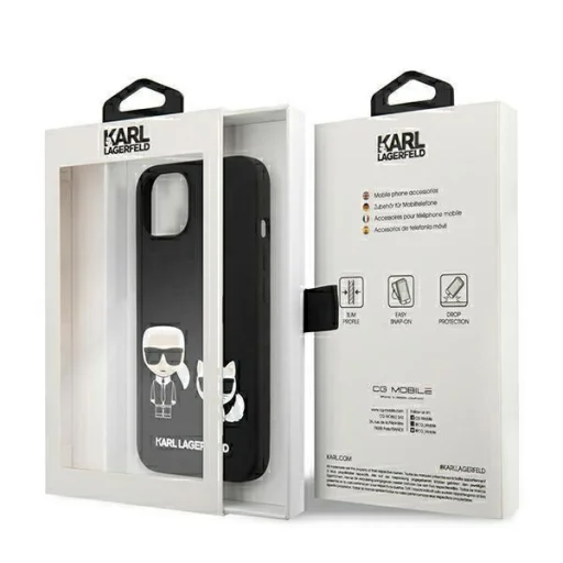 iPhone 13 Karl Lagerfeld KLHMP13MSSKCK Karl Choupette MagSafe hardcase tok fekete - 3
