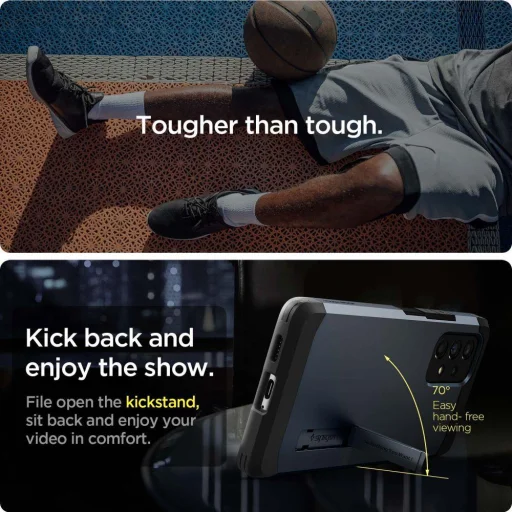 Samsung A53 5G Plus Spigen Tough Armor tok kihajtható támasszal Metal Slate - 12