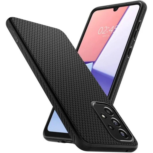 Samsung A53 5G Spigen Liquid Air flexibilis TPU gél tok matt fekete - 1