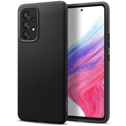 Samsung A53 5G Spigen Liquid Air flexibilis TPU gél tok matt fekete - 8