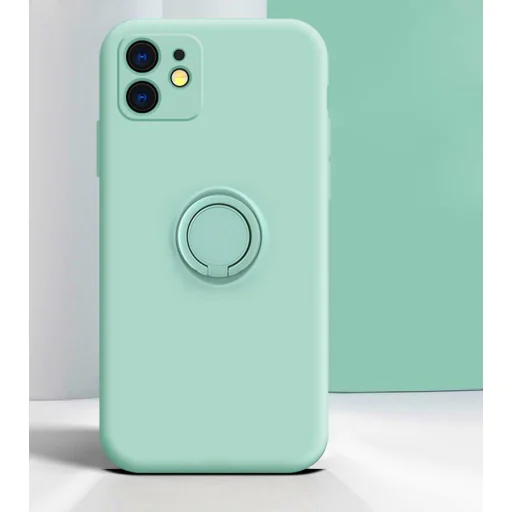 Samsung Galaxy A03S Vennus szilikon tok hátlapi gyűrűvel türkiz - 6