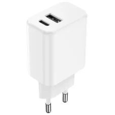 Setty Hálózati töltő adapter USB / USB Type-C 3A 20W fehér