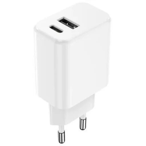 Setty Hálózati töltő adapter USB / USB Type-C 3A 20W fehér - 1