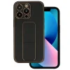 iPhone 11 Tel Protect Luxury bőr tok támasztékkal fekete thumbnail