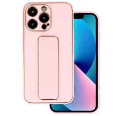 iPhone 7/8/SE 2020/SE 2022 Tel Protect Luxury bőr tok támasztékkal világos rózsaszín