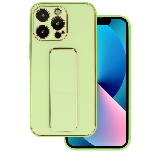 TEL PROTECT Bőr Luxus Álló Tok iPhone 11 Pro Menta - 1